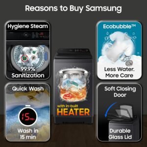 Samsung 8 kg 5 Star Top Load Washing Machine (WA40F08H2CTL)